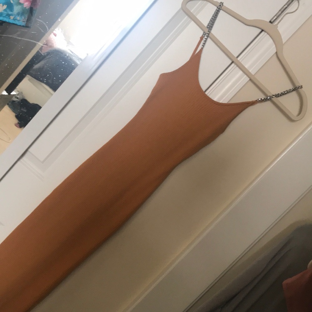 Mustard Ribbed Maxi Dress